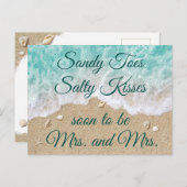 ビーチウェーブ サンディートゥーズ 塩っぽいキス Mrs & Mrs 案内ポストカード (正面/裏面)