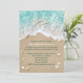 ビーチウェーブ&スターフィッシュポスト結婚式招待状 招待状 (スタンド正面)