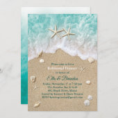 ビーチウェーブ&スターフィッシュリハーサルディナー招待状 招待状 (正面/裏面)