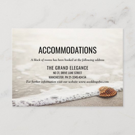 ビーチウェー結婚ズの宿泊 エンクロージャーカード (正面)