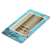 ビーチウォーカーCollageターコイズカスタム写真大 マグネット (左側)