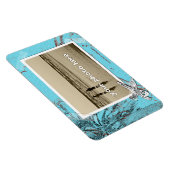 ビーチウォーカーCollageターコイズカスタム写真大 マグネット (右側)