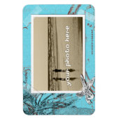 ビーチウォーカーCollageターコイズカスタム写真大 マグネット (縦)