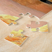 ビーチウォーキング犬とバンドンの顔ロックパーク ジグソーパズル (側面)