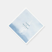 ビーチウォーターカラーシーシェル結婚ズナプキンス スタンダードカクテルナプキン (角)