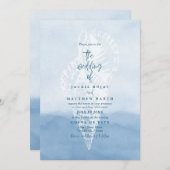 ビーチウォーターカラーシーシェル結婚式招待状 招待状 (正面/裏面)