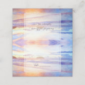 ビーチウォーターカラーピンクサンライズ結婚ズ プレイスカード (外部開封)