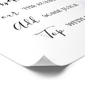 ビーチウォーターカラーミモザバー標識 ポスター (角)