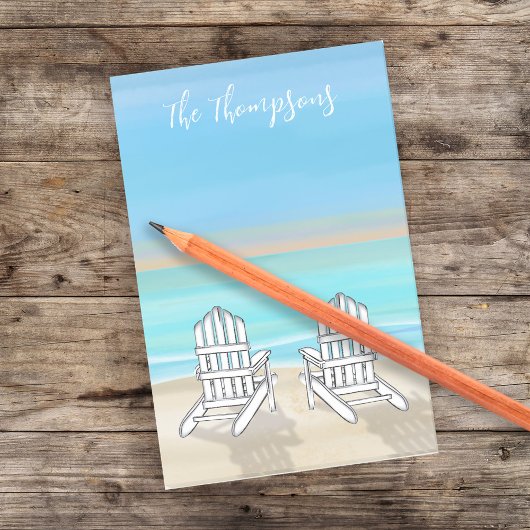 ビーチウォーターカラー海シーショアディロンダックチェア ポストイット