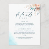 ビーチウォーターカラー結婚式 エンクロージャーカード (正面)