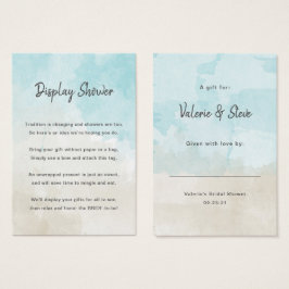 ビーチウォーター色なしラップシャワー表示ギフトタグ