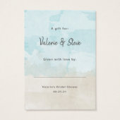 ビーチウォーター色なしラップシャワー表示ギフトタグ (裏面)