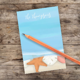 ビーチウォーター色シェルお洒落コースタルブルー ポストイット