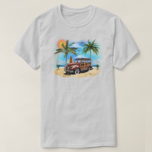 ビーチウッディワゴンTシャツ Tシャツ (デザイン正面)