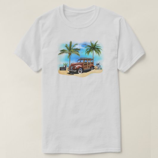 ビーチウッディワゴンTシャツ Tシャツ (デザイン正面)