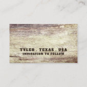 ビーチウッドエフェクト、日付の保存 エンクロージャーカード (裏面)