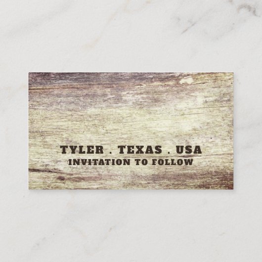 ビーチウッドエフェクト、日付の保存 エンクロージャーカード (裏面)