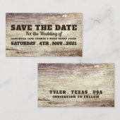 ビーチウッドエフェクト、日付の保存 エンクロージャーカード (正面/裏面)