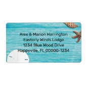 ビーチウッドサンドドルシーシェル出荷ラベル ラベル (正面)