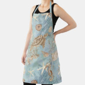 ビーチウミガメ海シーホースシェルヒトデ エプロン (インサイチュ)