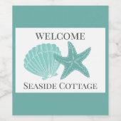 ビーチエアブロンバケーションレンタル パーソナライズされた ワインラベル (シングルラベル)