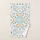 ビーチエスケープ水の色マンダラ バスタオルセット (ハンドタオル)