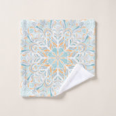 ビーチエスケープ水の色マンダラ バスタオルセット (ウォッシュタオル)