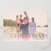 ビーチエレガントのクリスマス挨拶 箔シーズンカード (正面)