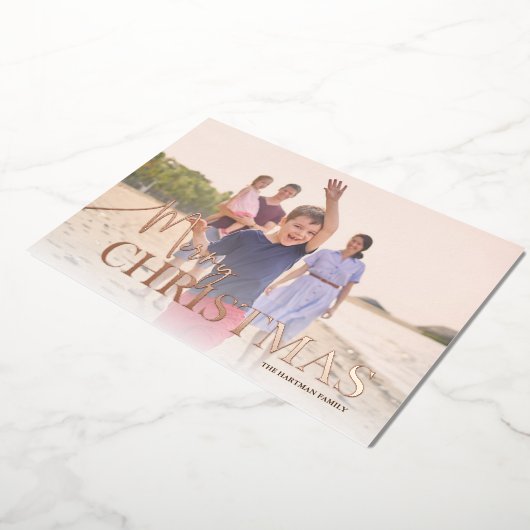 ビーチエレガントのクリスマス挨拶 箔シーズンカード (回転した状態)