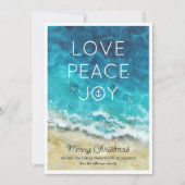 ビーチエレガントクリスマスホリデーカード シーズンカード (正面)