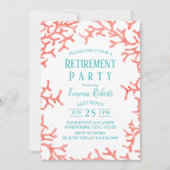 ビーチエレガントコーラルリーフスターフィッシュリタイアメント 招待状 (正面)