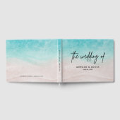 ビーチエレガントサマーウォーター色結婚式招待状 ゲストブック (全面)