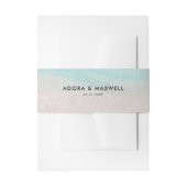 ビーチエレガントサマーウォーター色結婚式招待状 招待状ベリーバンド (正面例)