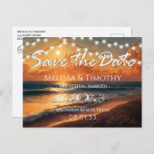 ビーチエレガントサンセット日付の保存 案内ポストカード (正面/裏面)