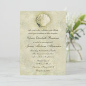 ビーチエレガントシーシェル5x7結婚式招待状 招待状 (スタンド正面)