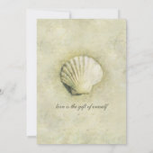 ビーチエレガントシーシェル5x7結婚式招待状 招待状 (裏面)