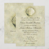 ビーチエレガントシーシェル5x7結婚式招待状 招待状 (正面/裏面)