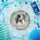 ビーチエレガントシースターフィッシュ&パールパーティー写真 ペーパープレート (パーティー)