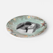 ビーチエレガントシースターフィッシュ&パールパーティー写真 ペーパープレート (アングル)