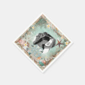 ビーチエレガントシーヒトデ真珠パーティー写真16 スタンダードカクテルナプキン (角)