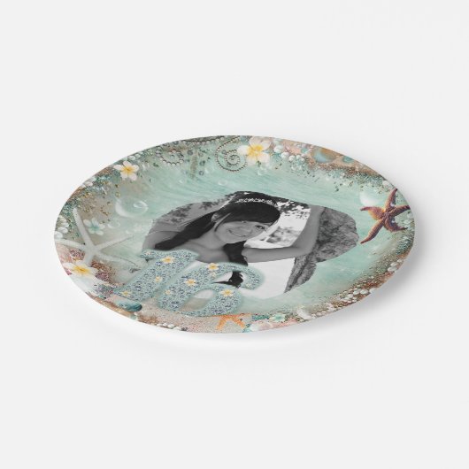 ビーチエレガントシーヒトデ真珠パーティー写真16 ペーパープレート (アングル)