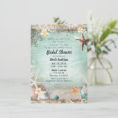 ビーチエレガントスターフィッシュパールブライダルシャワー 招待状 (スタンド正面)