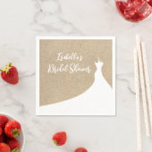 ビーチエレガントブライダルシャワーナプキンホワイト スタンダードカクテルナプキン (インサイチュ)