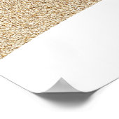 ビーチエレガントブライダルシャワーポスターホワイト ポスター (角)