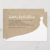 ビーチエレガントブライダルシャワー招待白 招待状 (正面/裏面)