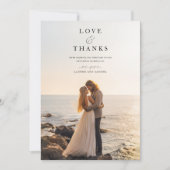 ビーチエレガント先ウェディング2写真 サンキューカード (正面)