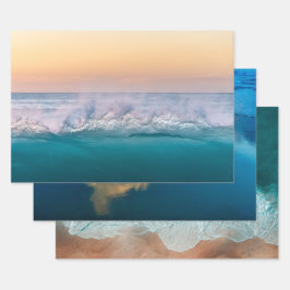 ビーチエレガント景観写真セット ラッピングペーパーシート