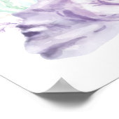 ビーチエレガント海サンゴ赤ちゃんシャワーウェルカム ポスター (角)