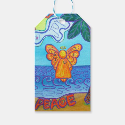 ビーチエンジェルカスタムホリデーラベル ギフトタグ (正面)