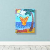 ビーチエンジェル絵画ズキャンバスプリントアート キャンバスプリント (インサイチュ (ウッドフロア))